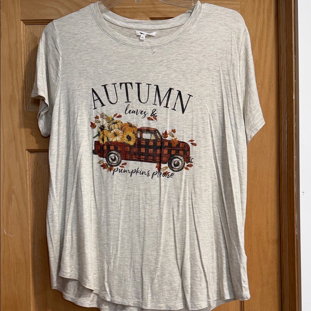 Maurices Beige Autumn Truck Tee